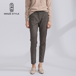 名师路裤子女新款休闲直筒裤女显瘦百搭秋冬季长裤