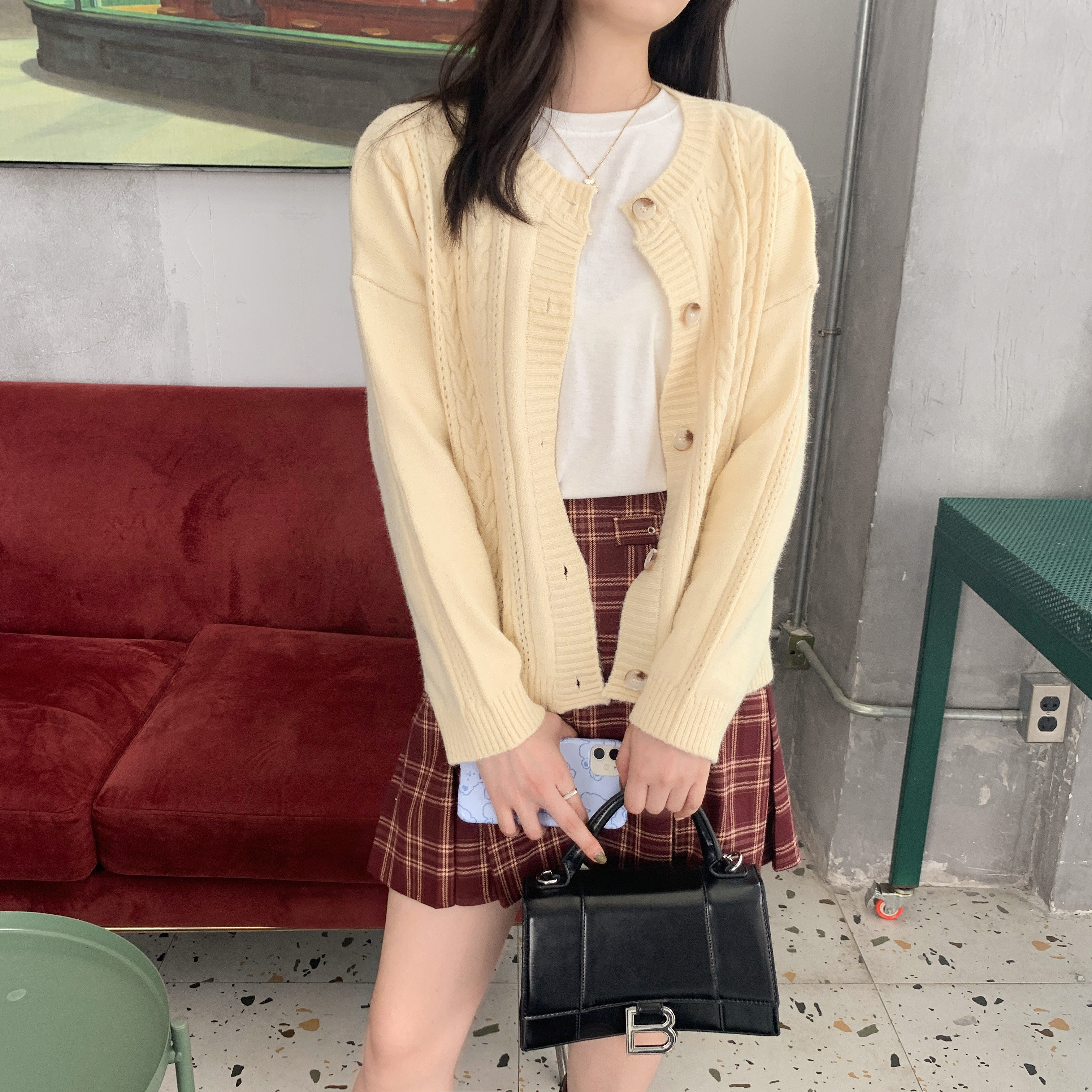 Tracystyle针织开衫小个子百搭