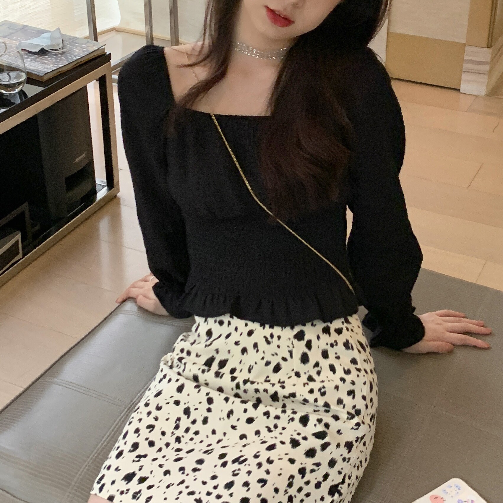 Tracystyle法式方领上衣