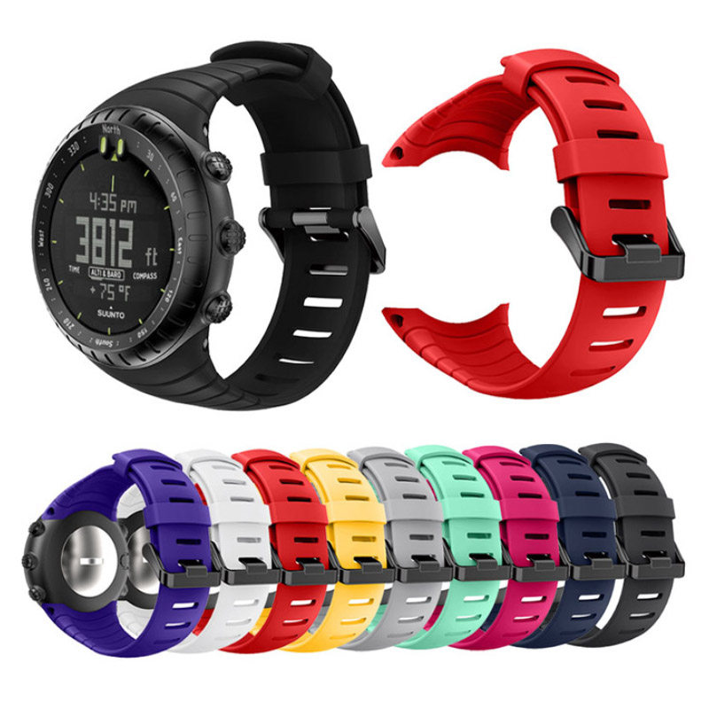 适用Suunto core颂拓ESSENTIAL本源核心core远征手表黑色硅胶表带