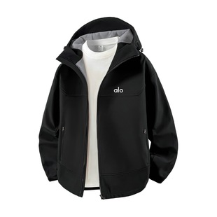 冲锋衣外套alo男士春冬装新款男装休闲夹克潮牌运动男款薄上衣服