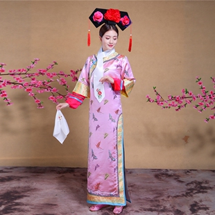 清朝古装格格服女士成人清代宫廷妃子嬷嬷装舞台话剧甄嬛传演出服