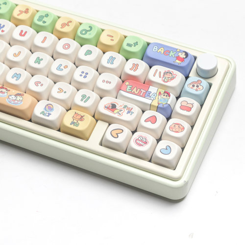 蜡笔小新键帽MOA高度动漫可爱MAC热升华HI75 HI8 K99 F99 104 F87