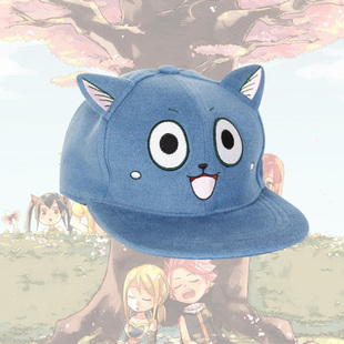 包邮妖精的尾巴毛呢帽子纳兹cos动漫周边 男女鸭舌帽棒球帽平沿帽