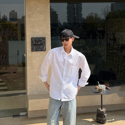 XMOBSTUDIO休闲基础白色衬衫