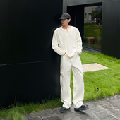 男直筒长裤 XMOB 潮流 裤 男阔腿宽松白色休闲裤 秋冬美式 多口袋工装