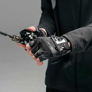 25款RVVR防滑钓鱼手套专用耐磨拉雪丽露三指五指垂钓路亚户外手套