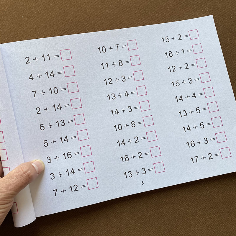 20以内加减法口算心算天天练3-6岁幼儿园中大班儿童数学题二十以内加减法连加连减加减混合运算学前班一年级上册计算算术书算数本