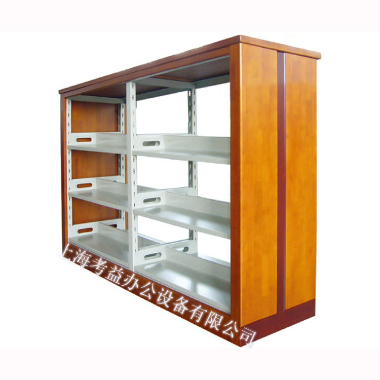 三层四层实木侧板书架 儿童阅览室书柜 少儿图书架定制 仿古书橱