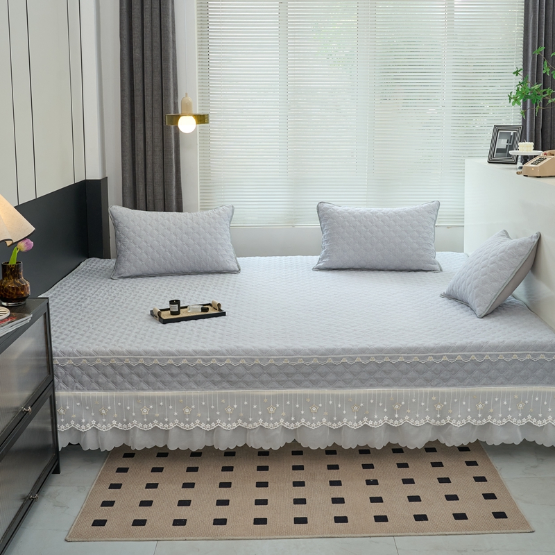 定制榻榻米床盖三件套全棉纯棉磨毛四季通用防滑纯色专用炕盖床单