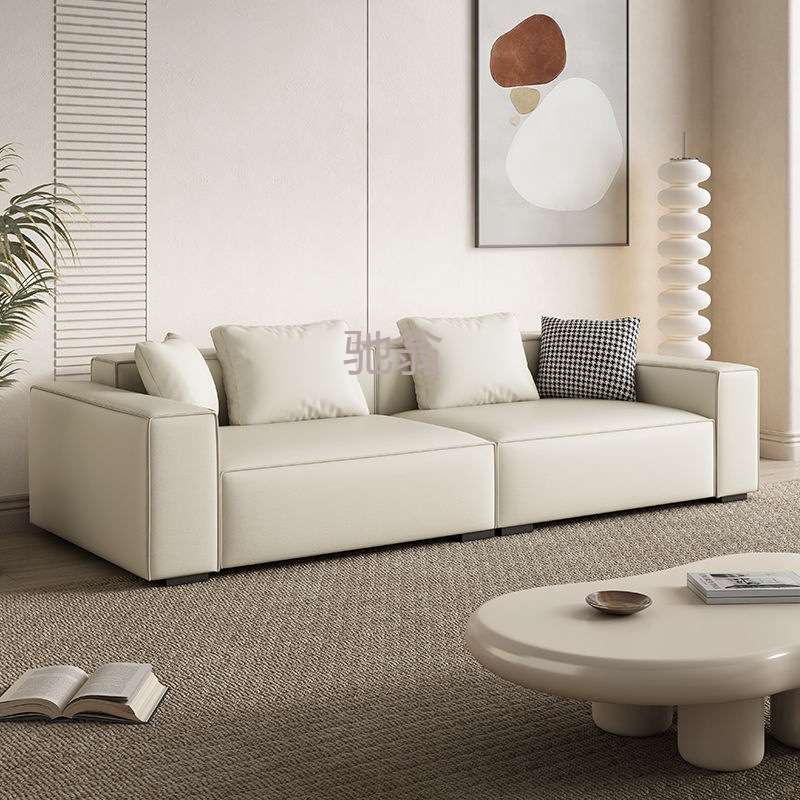 z%极简奶油风豆腐块沙发客厅简约现代直排沙发网红款科技布艺沙发