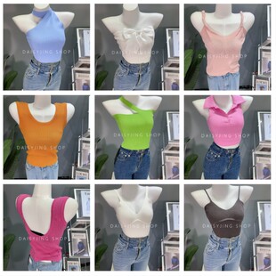 现货清仓11 吊带背心上衣打底女 2025百搭设计感纯色弹力针织无袖