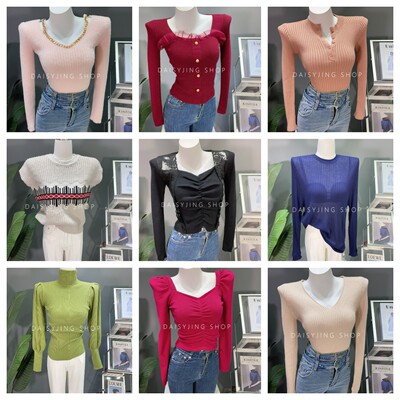 纯欲百搭设计感显瘦长袖