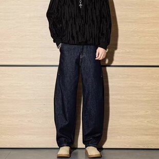 牛仔裤男款夏季薄款宽松直筒阔腿裤美式街头休闲百搭男生弯刀裤子