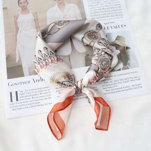 春秋小方巾丝巾 空姐韩国小领巾围巾新款复古夏季薄护颈围脖职业