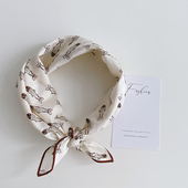 可爱小鱼学生儿童成人全棉小方巾百搭护颈小领巾棉围巾绑发包头