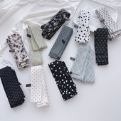 加长波点潮流明星细窄丝巾 长条丝带凹造型领巾春夏小围巾腰带女