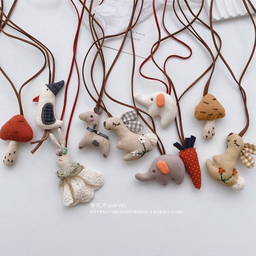 可爱布艺包包挂饰 服饰衣服配饰项链 玩偶挂件