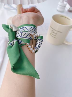 绑手腕编发绑包手柄长丝巾领巾