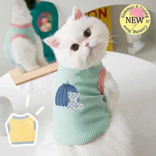 狗狗春夏秋天衣服薄款猫咪宠物泰迪比熊博美小型犬透气背心防掉毛