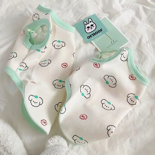 夏季宠物背心猫猫咪薄款雪纳瑞比熊博美贵宾泰迪小型幼犬狗狗衣服