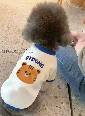 狗狗衣服宠物比熊秋冬休闲加绒卫衣猫咪小型犬两脚衣泰迪博美幼犬