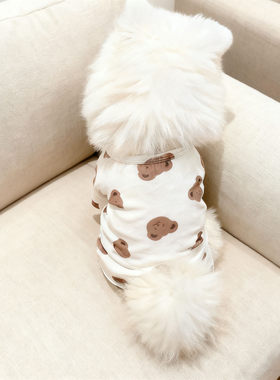 ins风夏款卫衣狗狗衣服春秋款泰迪比熊雪纳瑞小型犬小猫咪打底衫