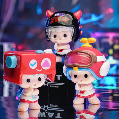 正版ZOZO左左盖世萌ZO系列mini盲盒潮玩萌粒可爱机车公仔摆件礼物
