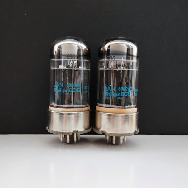 全新原盒 三云母飞利浦 6080电子管代美国 GE RCA 6AS7/6H5C/6N5P
