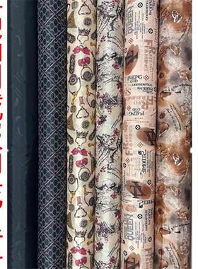 新款高档羽绒服里布高密度印花里料涂层防寒保暖防钻绒棉服内里料