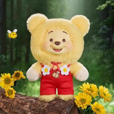 toptoy小熊维尼小熊噗噗糖果糖搪胶毛绒背带裤系列潮玩手办挂件