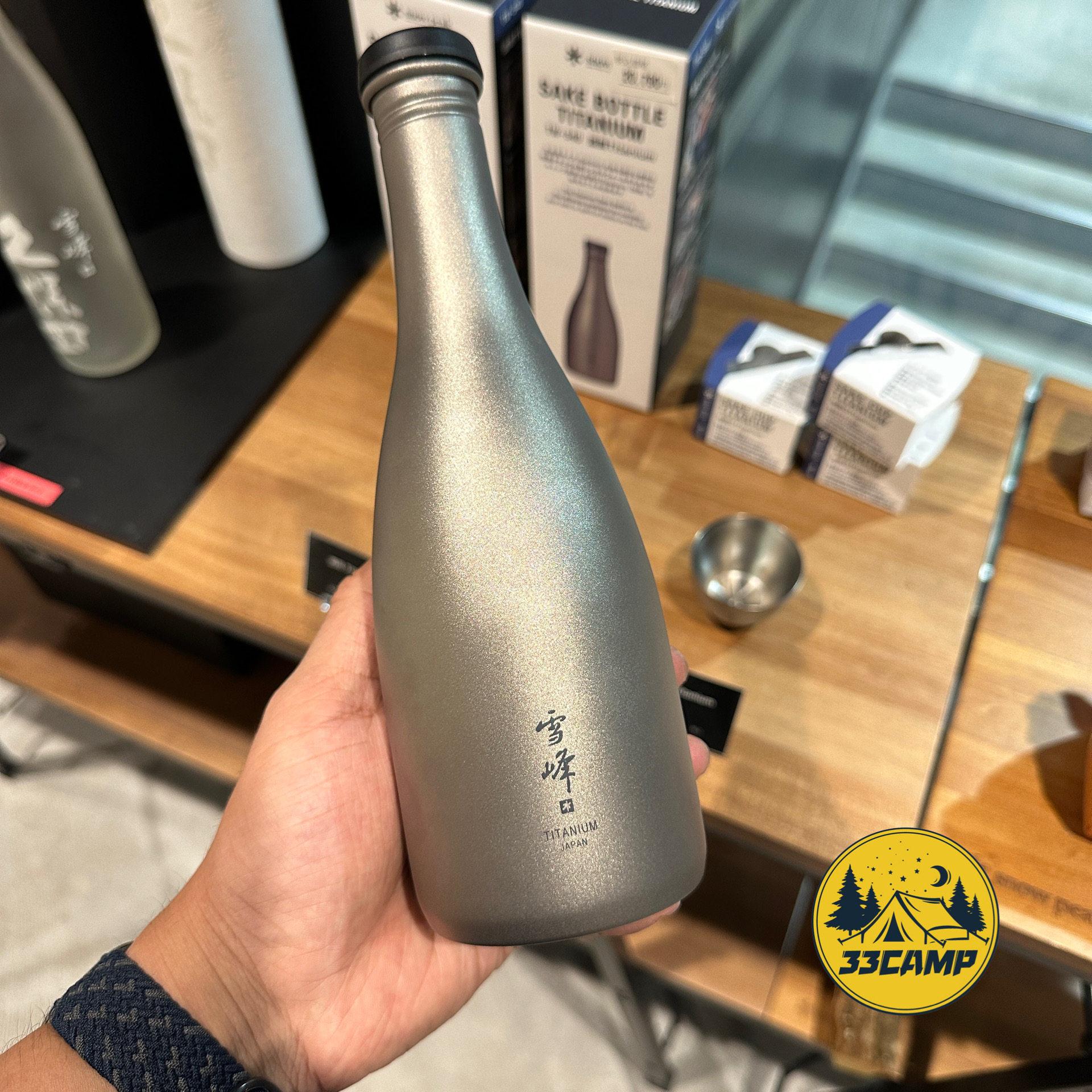 现货 日本制 snowpeak/雪峰 钛制清酒壶 户外家用精致露营白酒壶