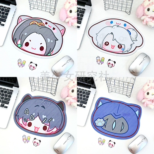 原创无畏契约布面可爱办公异形鼠标垫橡胶底防滑二次元卡通日系