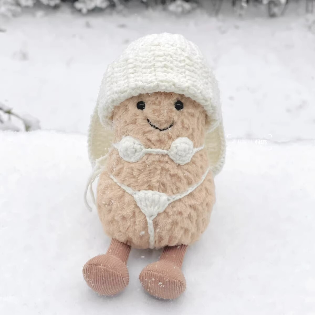手工娃衣适用jellycat玩偶花生挂件衣服头套配饰公仔玩偶帽子11CM