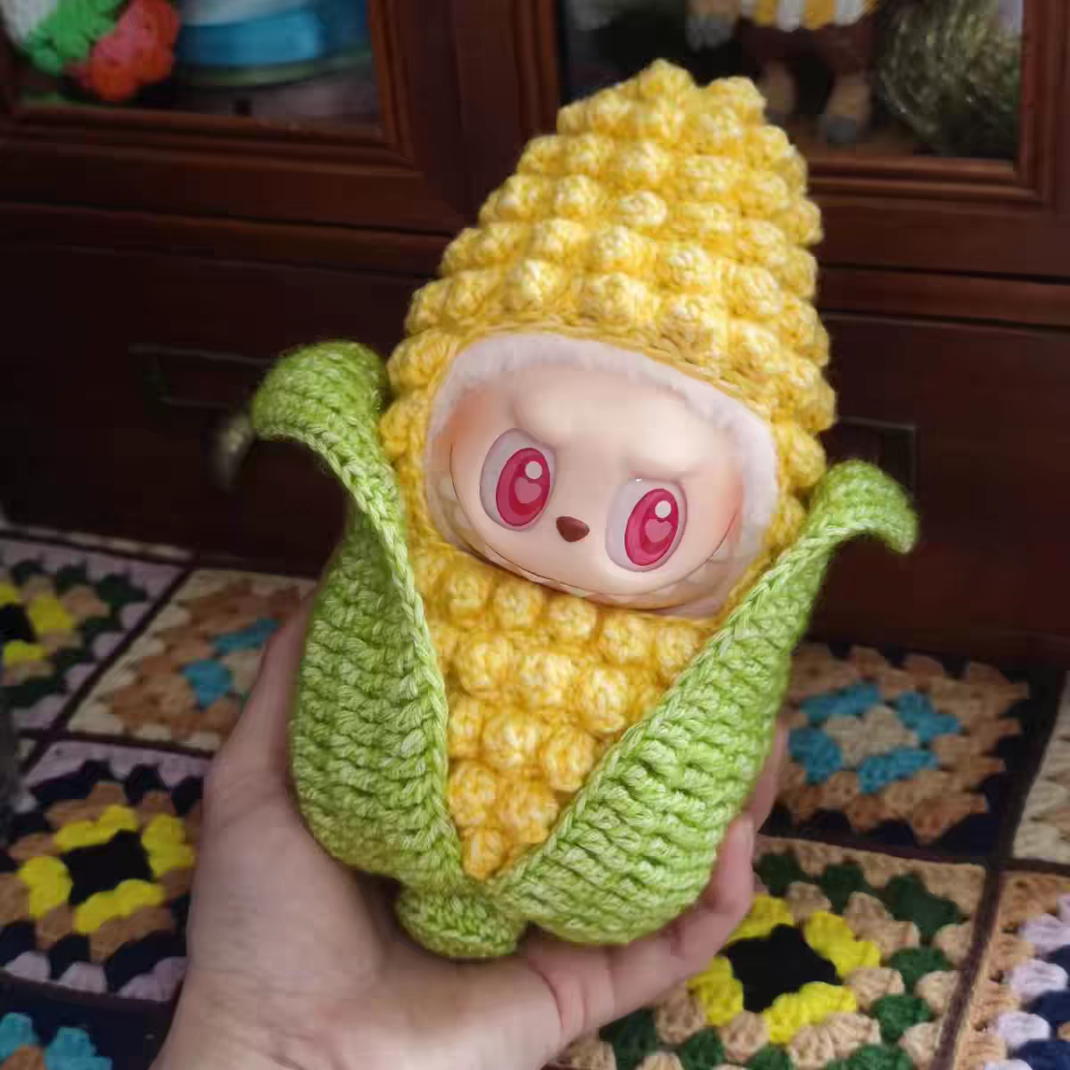 LABUBU坐坐派对娃衣拉布布马卡龙2代坐姿搪胶公仔衣服替换装裙子