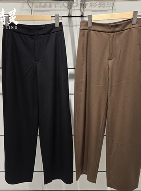 FILA斐乐女装2025冬季新款梭织长裤简约宽松休闲直筒裤F11W544803