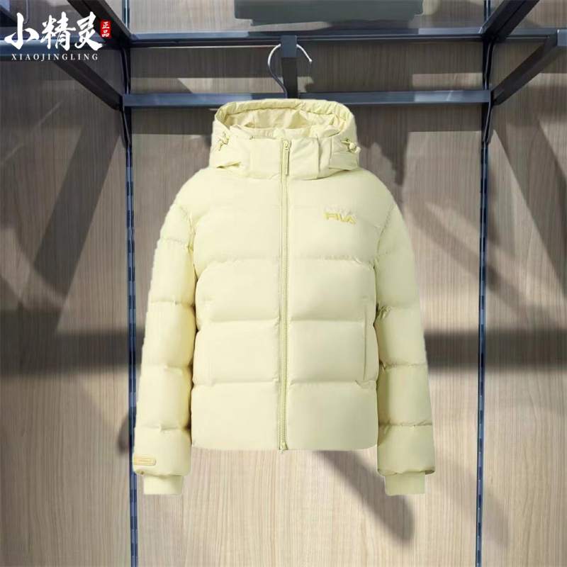 FILA斐乐2025年冬季新品女士连帽休闲保暖羽绒服外套F11W549909