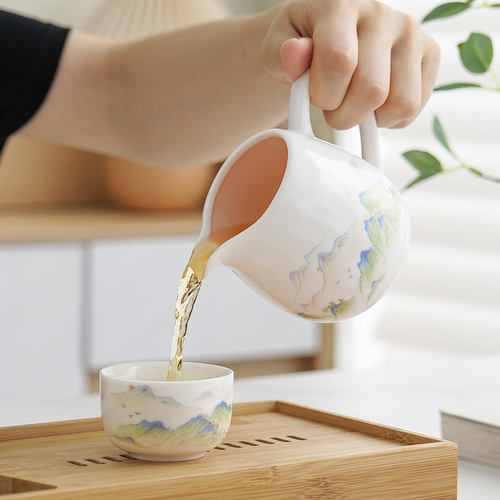 德化白瓷羊脂玉瓷公道杯高档家用