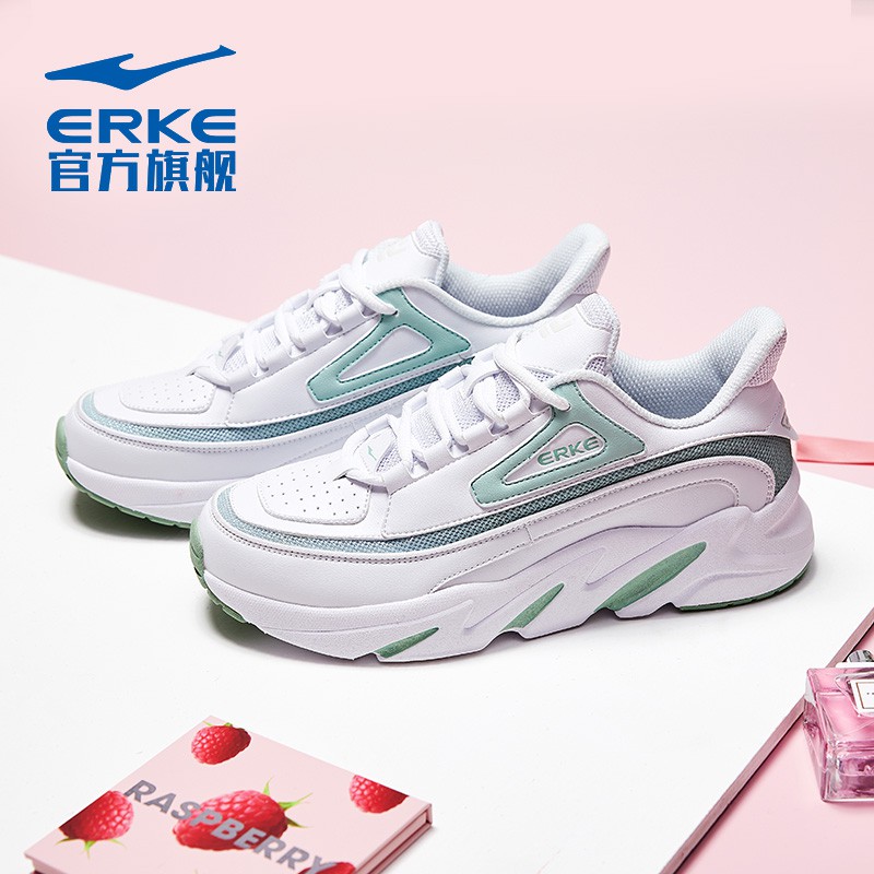 鸿星尔克运动鞋女鞋74革面保暖