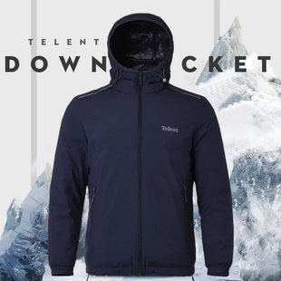 天伦天冬季男轻薄羽绒服灰鸭绒双面连帽保暖外套584201/2件550元