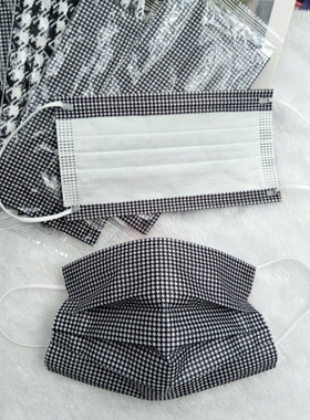 同款口罩一次性独立包装简约复古白色底图案香港可爱澳门mas mask