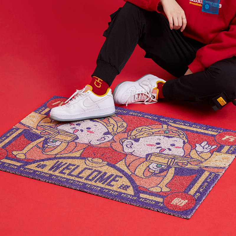 【认真】地垫入户新年门口脚垫进门可裁剪入户门垫 八方来财