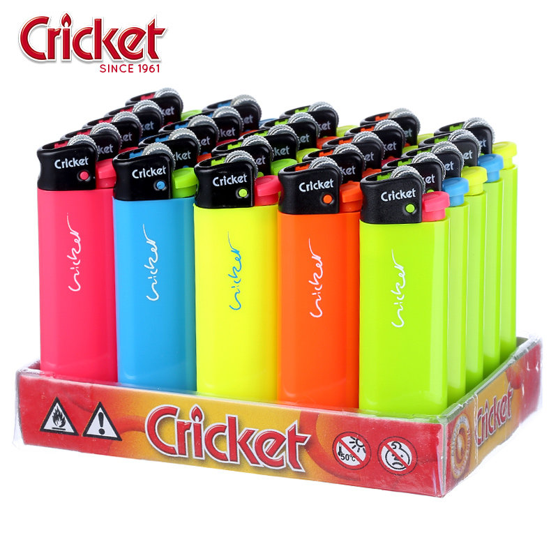 整盒25支草蜢打火机进口cricket一次性气体塑料尼龙打火机安全