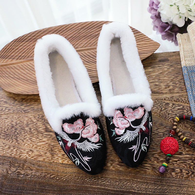 老北京布鞋民族风时尚尖头