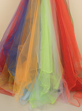 中硬美国网纱 面料布料网眼纱 白婚纱裙布料蓬蓬裙娃娃纱玩偶纱