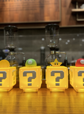 创意按压LED符号问号发声音充电小夜灯 红菇星星星台灯燈床头灯