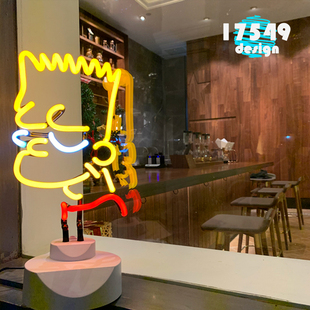 Neon小夜灯 生日礼物 欧美辛普森一家霓虹台灯动漫Simpson ins爆款