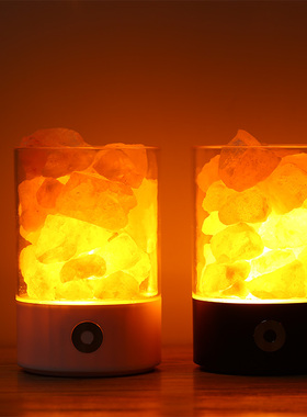 M2喜马拉雅水晶盐石灯负离子空气净化灯M4助眠伴睡卧室小盐灯包邮