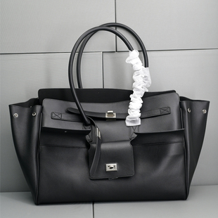 巴家走秀款大包40cm真皮大容量托特包手提包时尚大气头层牛皮松驰