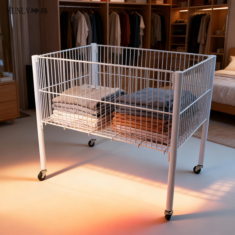 可移动网篮小货架衣服玩具球花车